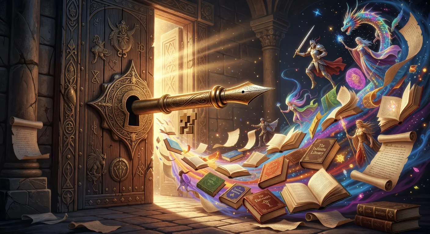 Pen unlocking imagination door